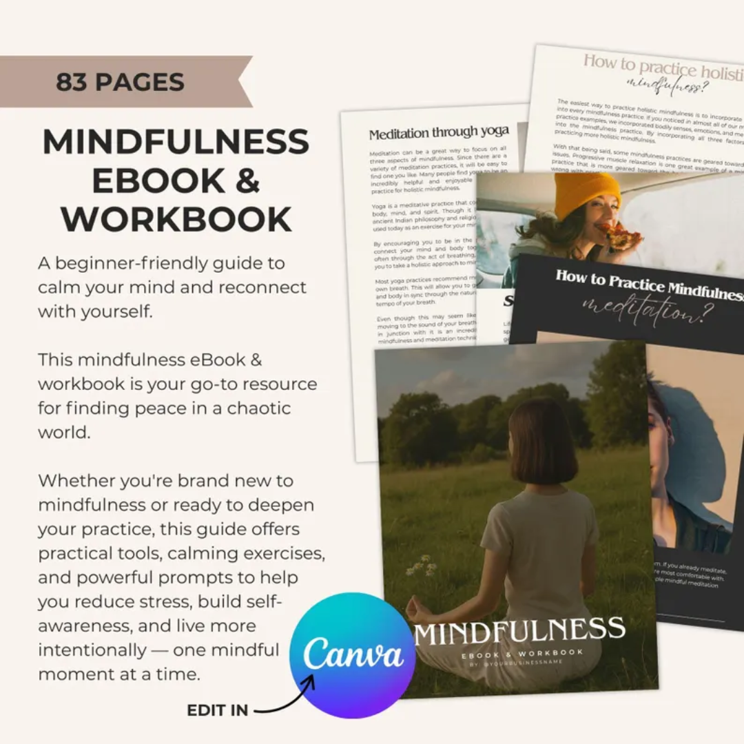 Mental Wellness & Self Care PLR Bundle | Done For You eBooks and Workbooks | Mindset Coach Tools | Canva Templates | Resell Rights
