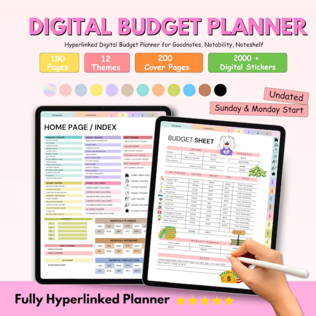 All Digital Planners, GoodNotes Digital Planner, Monthly Weekly Daily Planner, 2025 - 2027 Digital Planner, Life Planner, Ipad Planner
