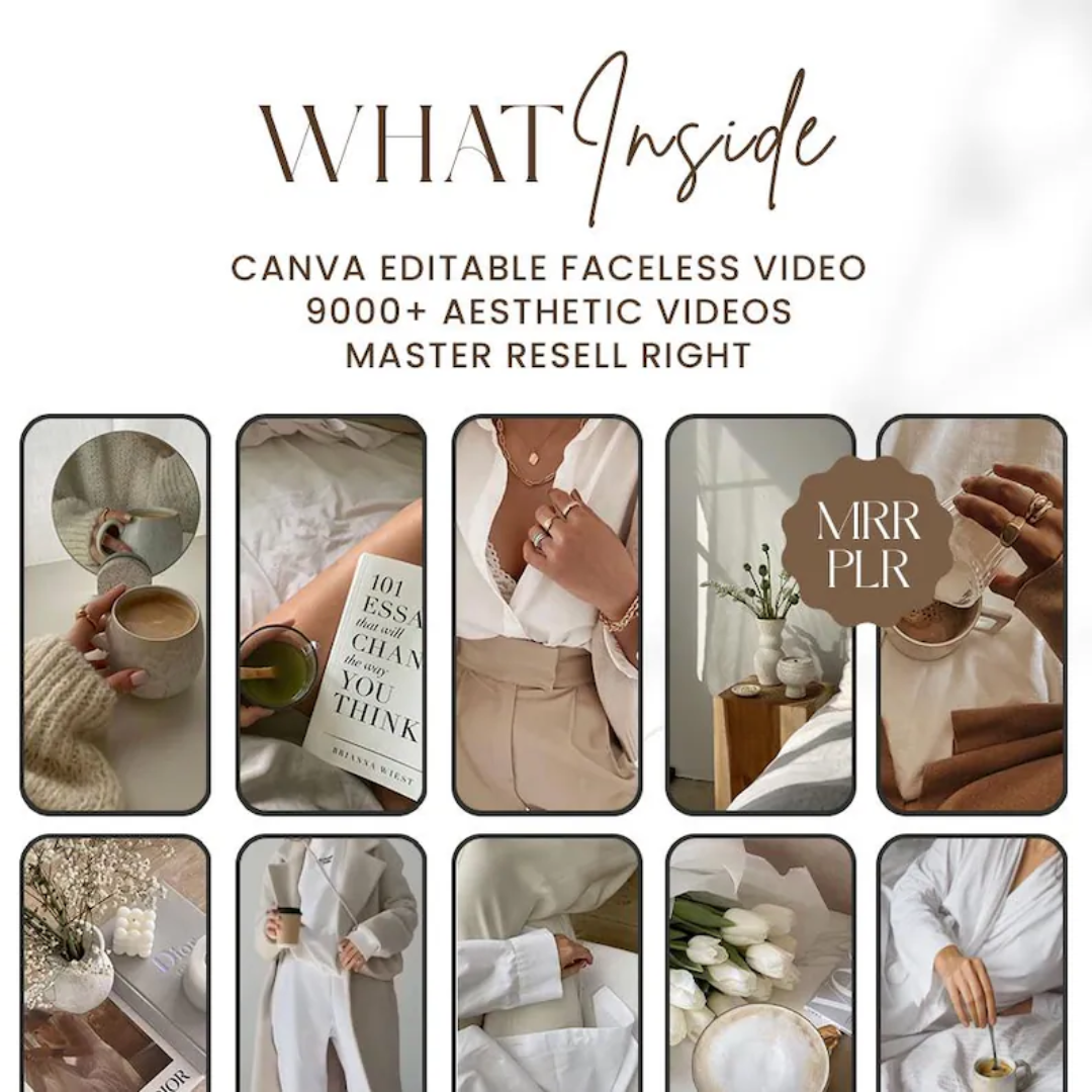 9000+ Faceless Reels Bundle for Faceless Marketing, Faceless Video, Aesthetic Reels, Digital Marketing, With Master Resell Rights, MRR/PLR