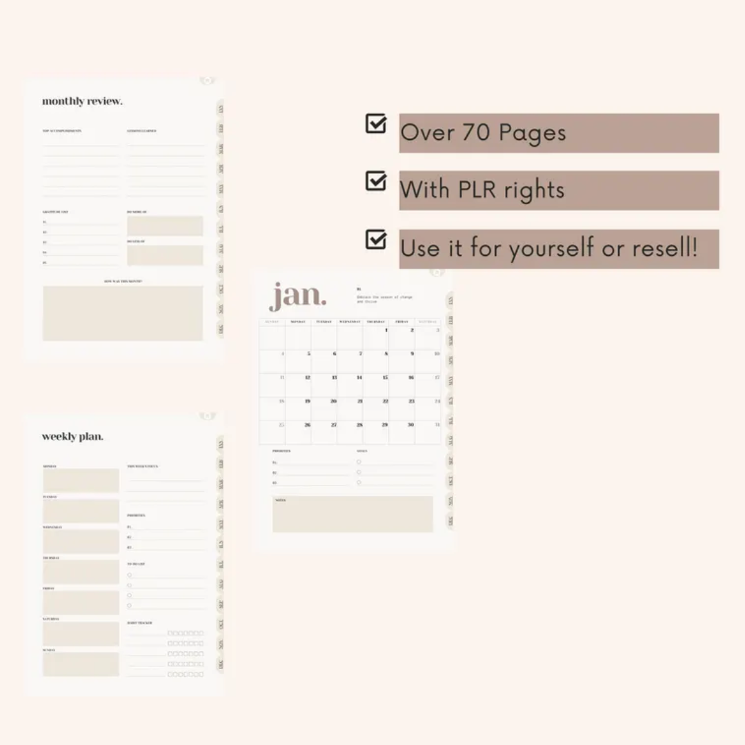 2026 digital planner, PLR Planners, MRR Digital Planner, Plr Journal, Plr Digital Product, Dfy Content, Plr Notebook, Mrr Digital Products